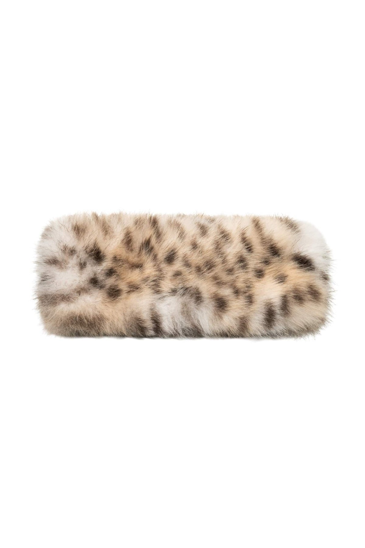HWC0076 Elsie Snow Leopard Faux Fur Headwrap - MiMi Wholesale