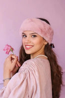 HWE0169 Glitter Short Fur Head Wrap - MiMi Wholesale