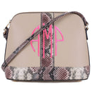 HY5209A Monogrammable Snake Skin Structured Crossbody - MiMi Wholesale