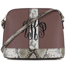 HY5209A Monogrammable Snake Skin Structured Crossbody - MiMi Wholesale