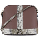 HY5209A Monogrammable Snake Skin Structured Crossbody - MiMi Wholesale