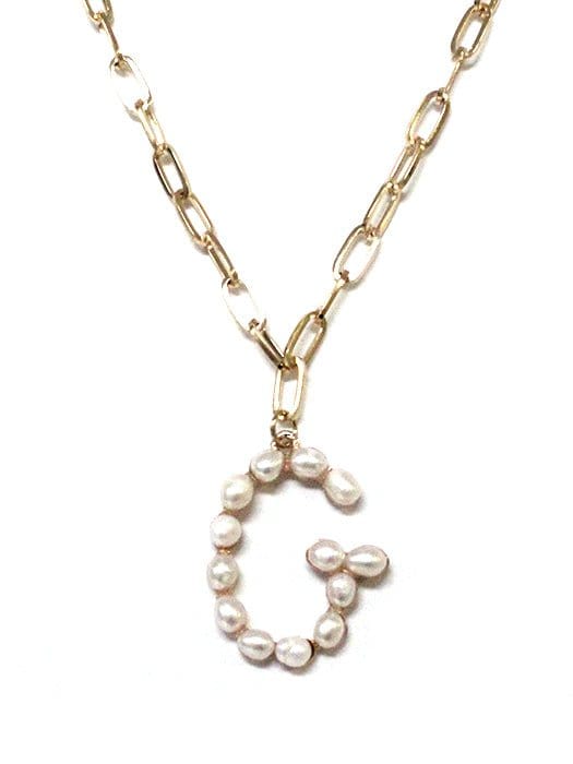 IN0319 Assorted 16 Piece Pearl Initial Necklace Pack - MiMi Wholesale