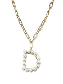 IN0319 Assorted 16 Piece Pearl Initial Necklace Pack - MiMi Wholesale