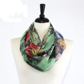 IN6025 Flower Print Infinity Scarf - MiMi Wholesale