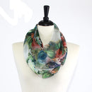 IN6025 Flower Print Infinity Scarf - MiMi Wholesale