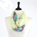 IN6026 Flower Print Infinity Scarf - MiMi Wholesale