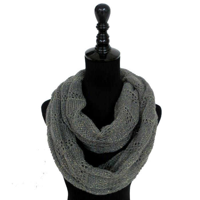 IN7020GY Keep Me Warm Infinity Scarf - MiMi Wholesale