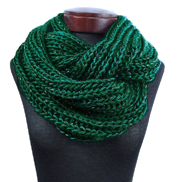 IN7033TL Fashion Solid Knit Infinity Scarf - MiMi Wholesale