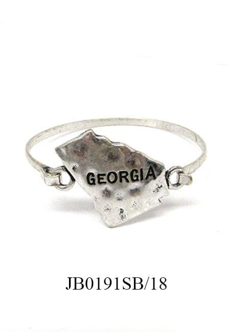 JB0191 Georgia State Bangle Bracelet - MiMi Wholesale