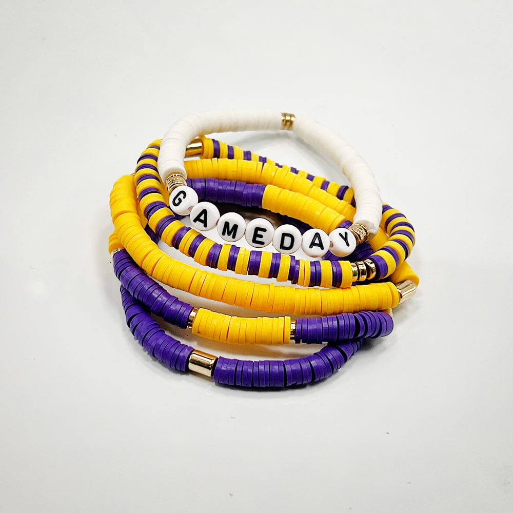 JB1001 Gameday Stretch Bracelet Set - MiMi Wholesale