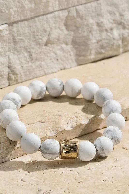 JB6004 Gold Accent Beaded Bracelet - MiMi Wholesale