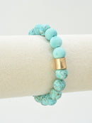 JB6004 Gold Accent Beaded Bracelet - MiMi Wholesale