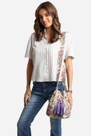 JBG225 Patterned Crossbody Bucket Bag - MiMi Wholesale