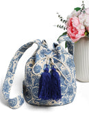 JBG225 Patterned Crossbody Bucket Bag - MiMi Wholesale