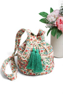 JBG225 Patterned Crossbody Bucket Bag - MiMi Wholesale