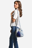 JBG225 Patterned Crossbody Bucket Bag - MiMi Wholesale