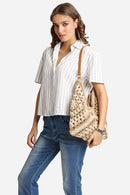 JBG230 Bianca Patterned Straw Hobo Tote Bag - MiMi Wholesale