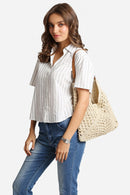JBG231 Marlie Straw Hobo Tote Bag - MiMi Wholesale