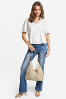 JBG231 Marlie Straw Hobo Tote Bag - MiMi Wholesale