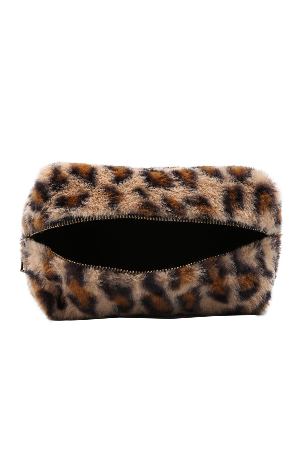 JBG311 Faux Fur Leopard Pouch - MiMi Wholesale