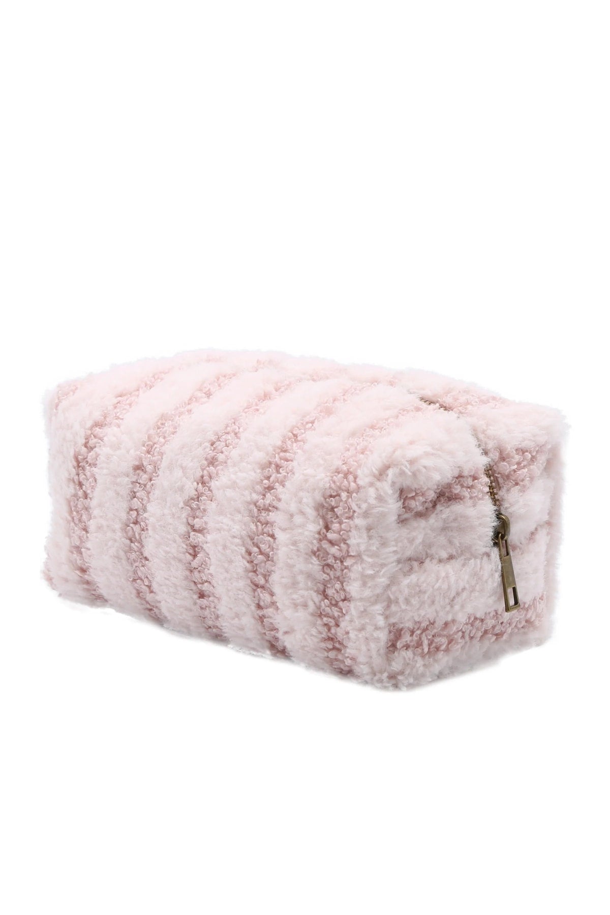 JBG313 Striped Pattern Sherpa Pouch - MiMi Wholesale