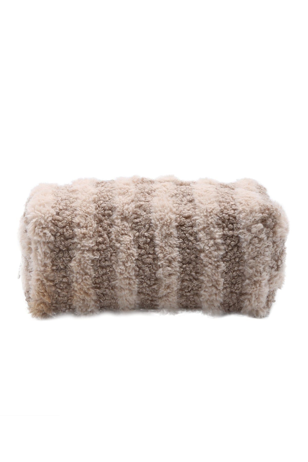JBG313 Striped Pattern Sherpa Pouch - MiMi Wholesale