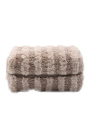 JBG313 Striped Pattern Sherpa Pouch - MiMi Wholesale