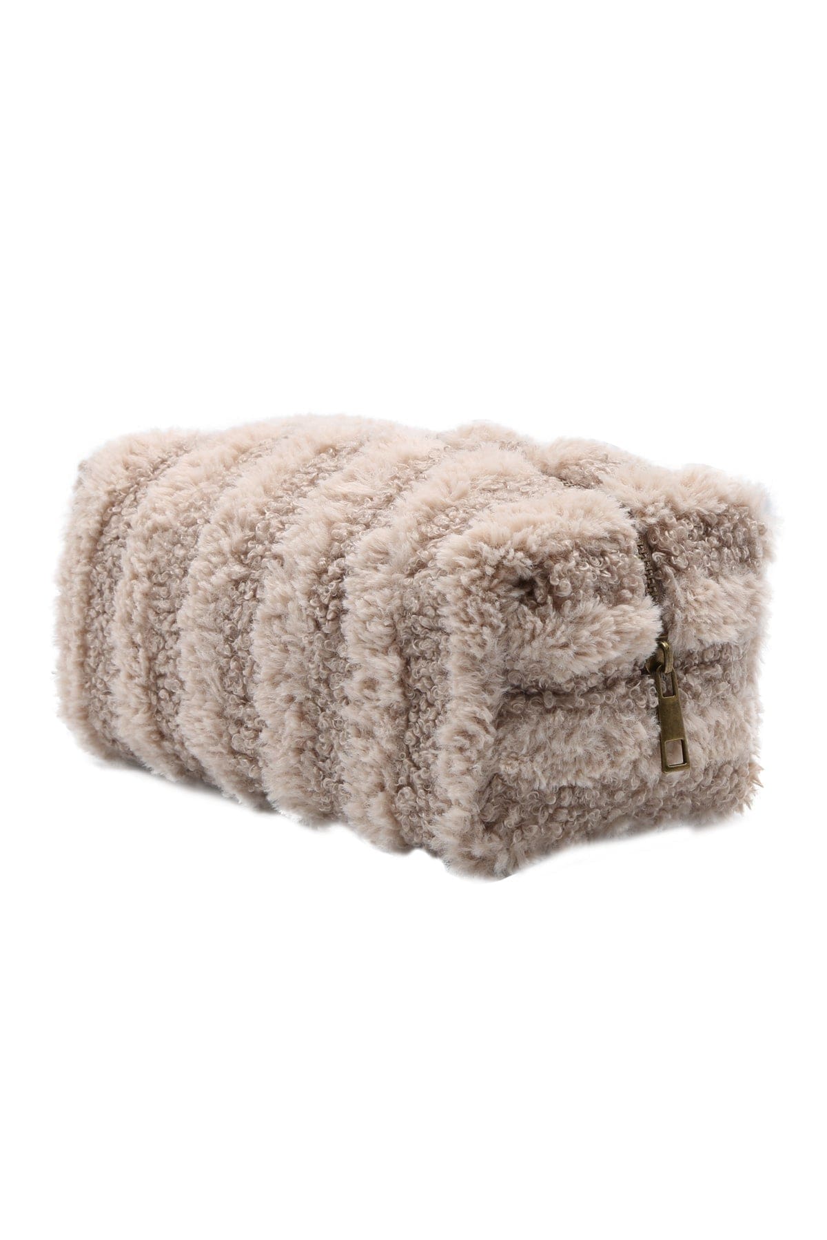 JBG313 Striped Pattern Sherpa Pouch - MiMi Wholesale