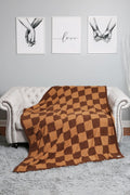 JCL4316 Super Lux Checkered Throw Blanket - MiMi Wholesale