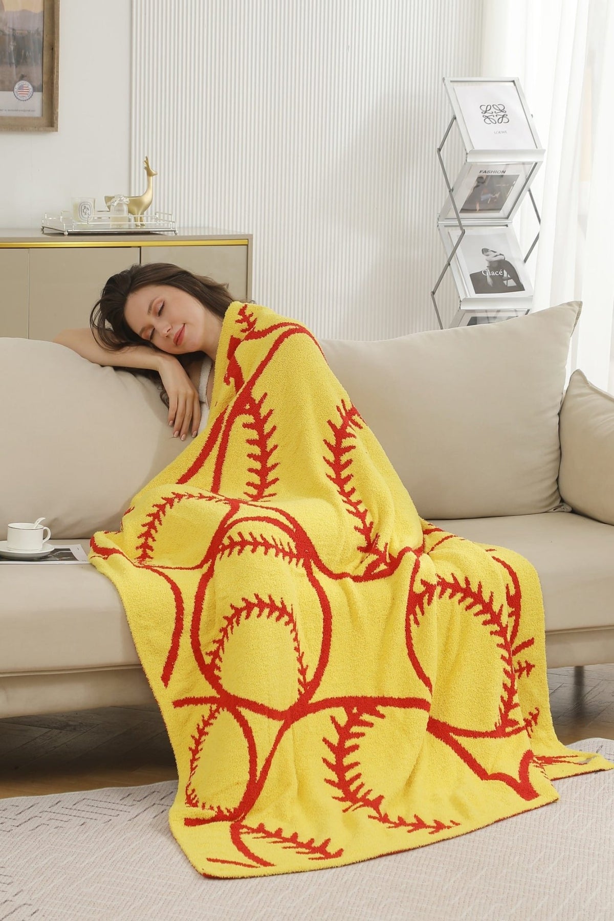 JCL4320 Super Lux Baseball Blanket - MiMi Wholesale