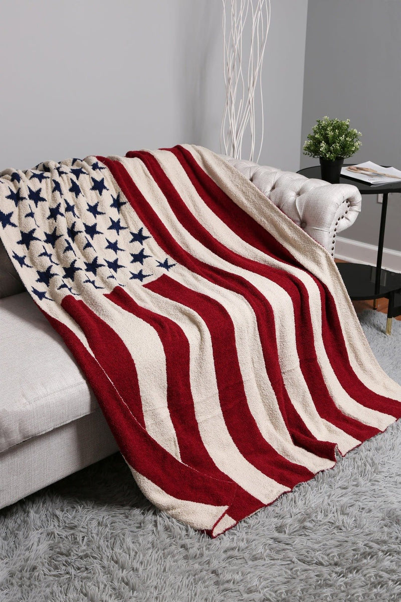 JCL4331 Super Lux American Flag Throw Blanket - MiMi Wholesale