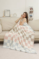 JCL6001 Multicolor Checkered Throw Blanket - MiMi Wholesale