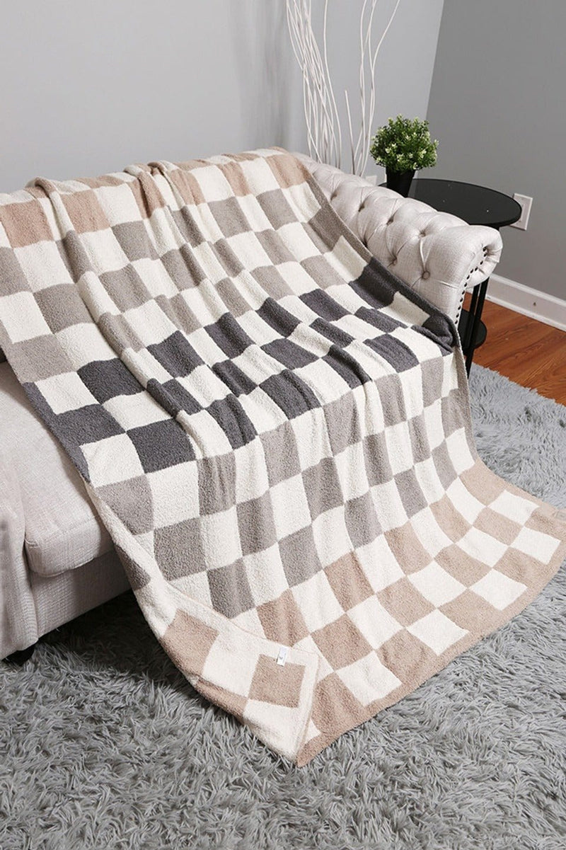 JCL6001 Multicolor Checkered Throw Blanket