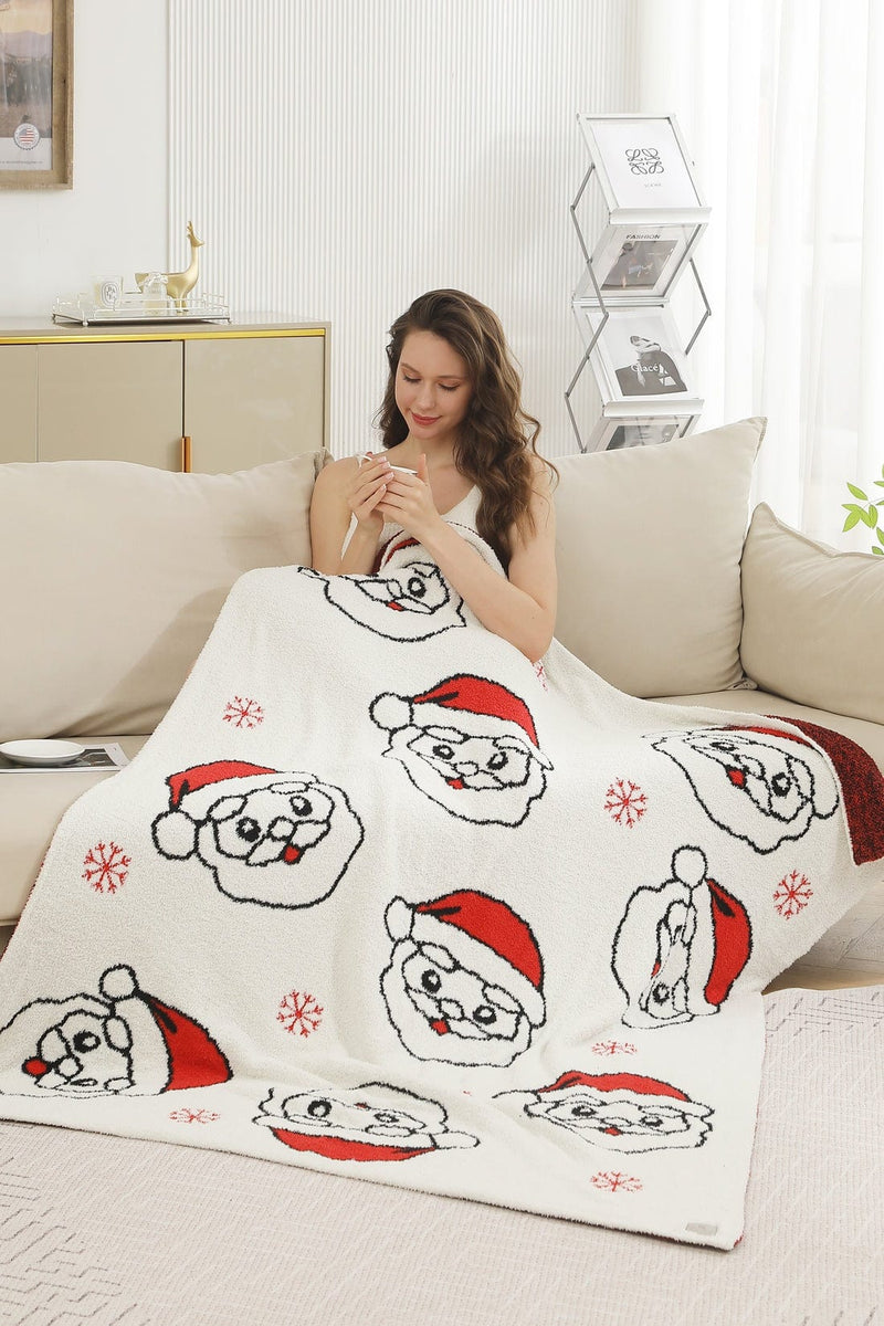 JCL6016 Super Lux Gingerbread/Santa Blanket - MiMi Wholesale