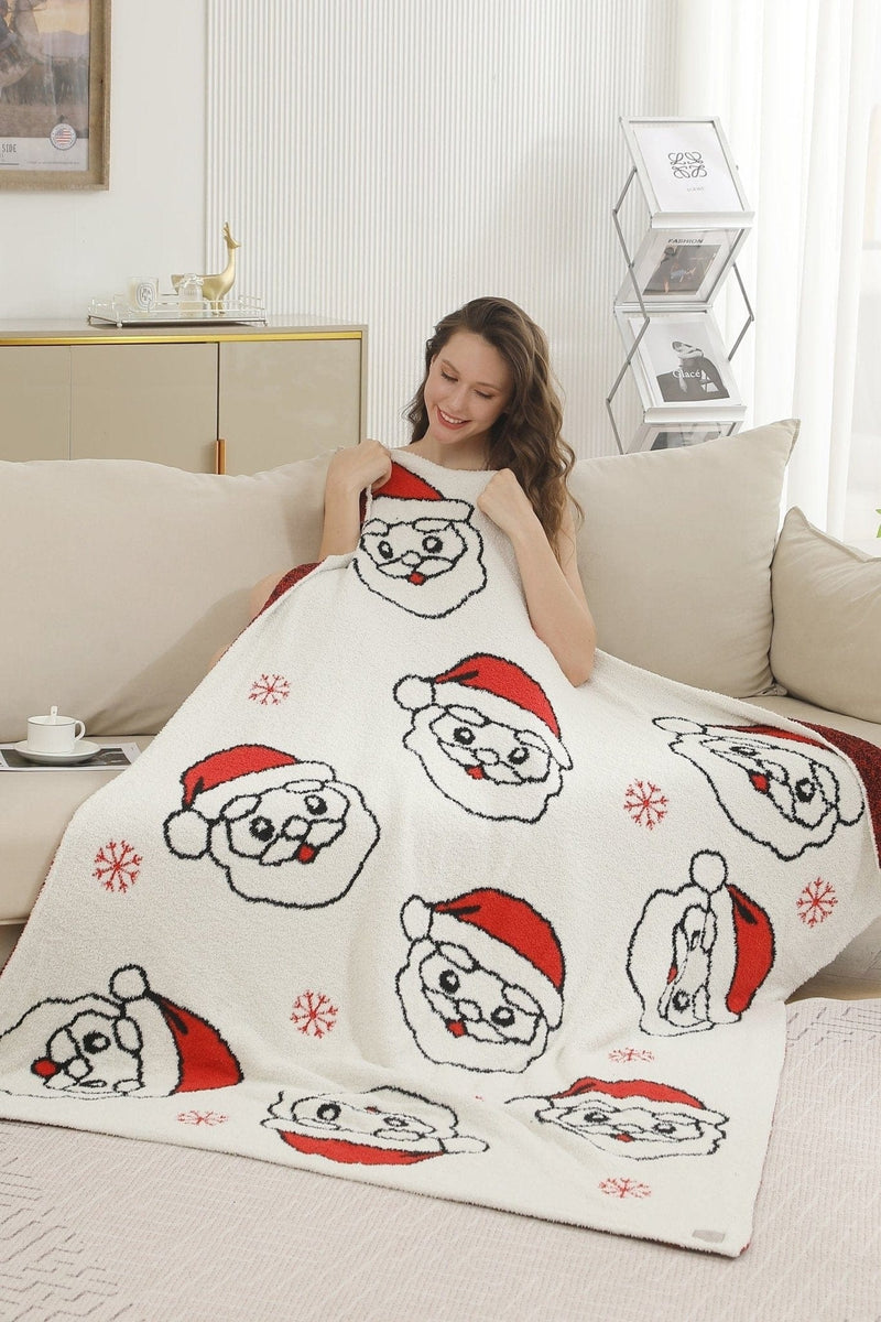 JCL6016 Super Lux Gingerbread/Santa Blanket - MiMi Wholesale