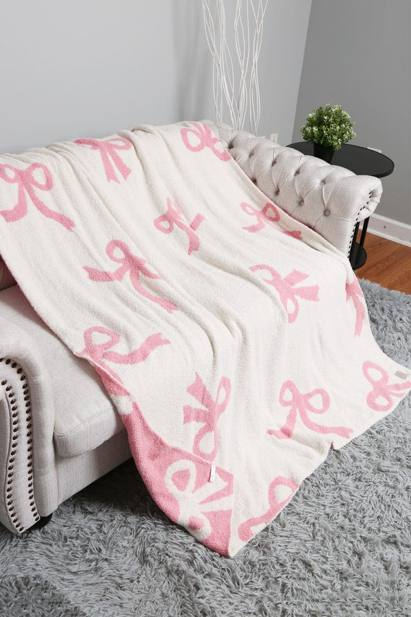 JCL6020 Super Lux Pink Ribbon Blanket - MiMi Wholesale