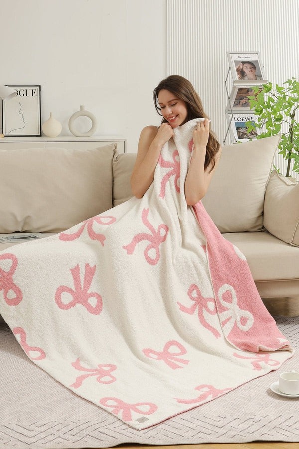 JCL6020 Super Lux Pink Ribbon Blanket - MiMi Wholesale