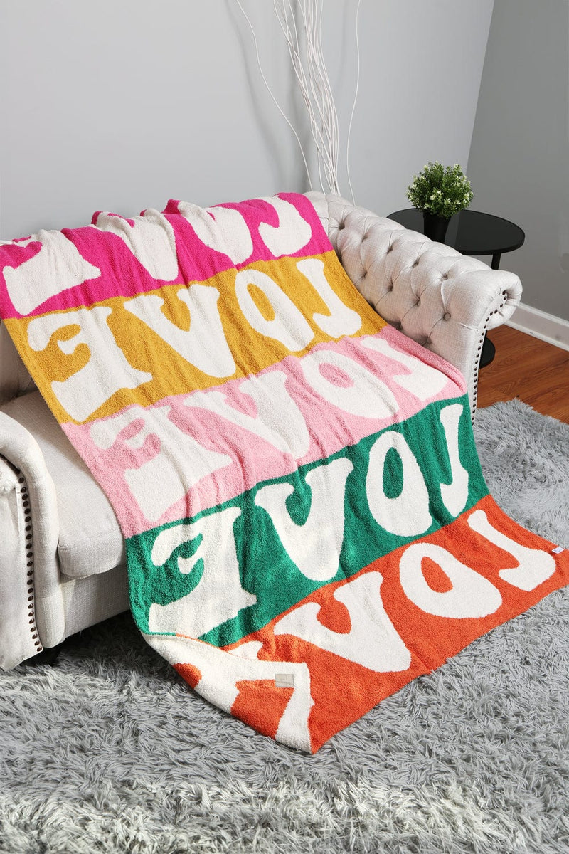 JCL6048 Super Lux Multicolor Love Blanket - MiMi Wholesale