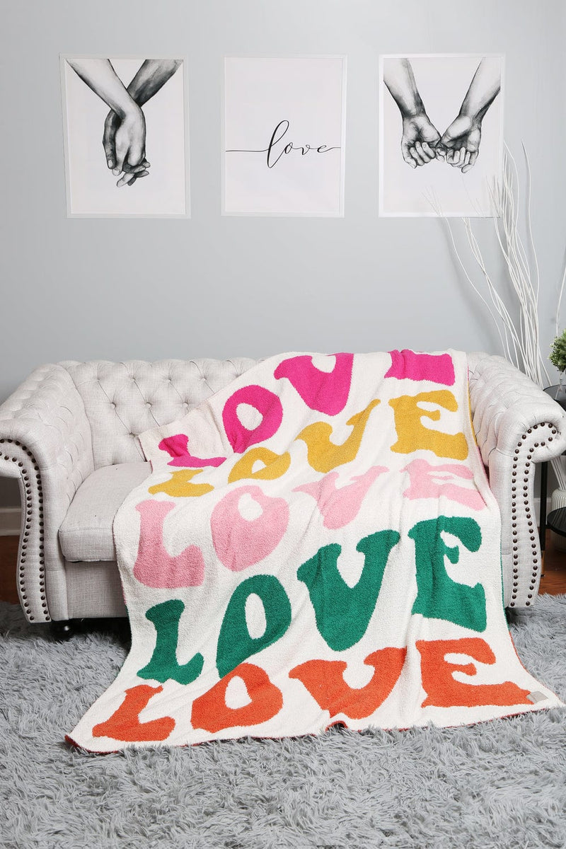 JCL6048 Super Lux Multicolor Love Blanket - MiMi Wholesale