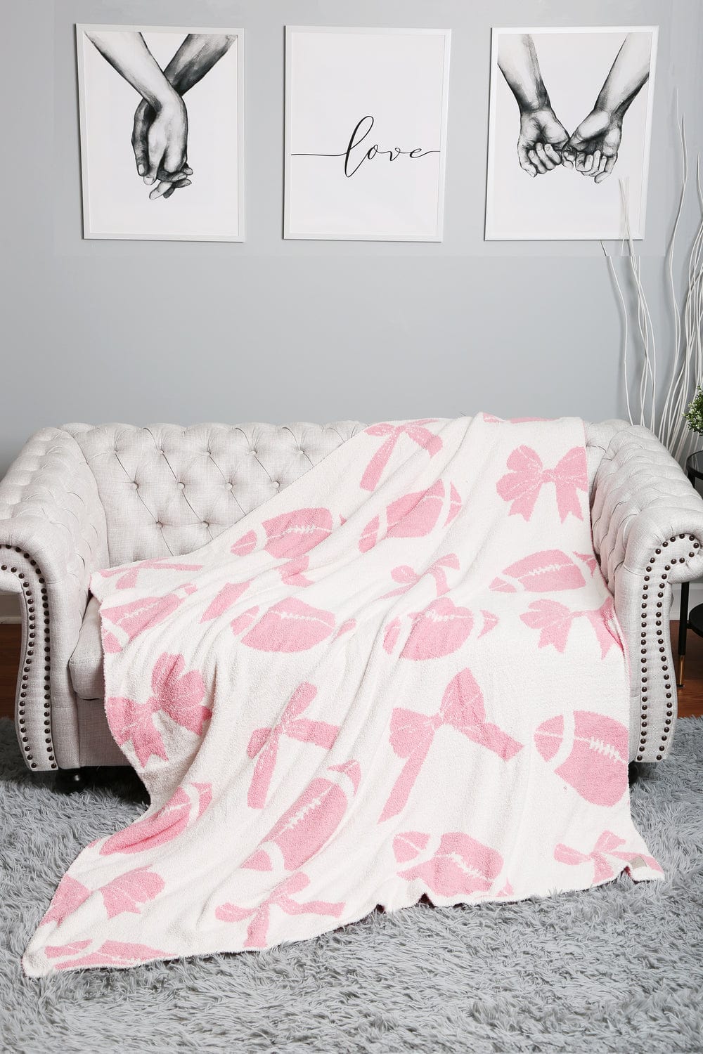 JCL6052 Super Lux Ribbon Football Blanket - MiMi Wholesale