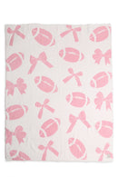 JCL6052 Super Lux Ribbon Football Blanket - MiMi Wholesale