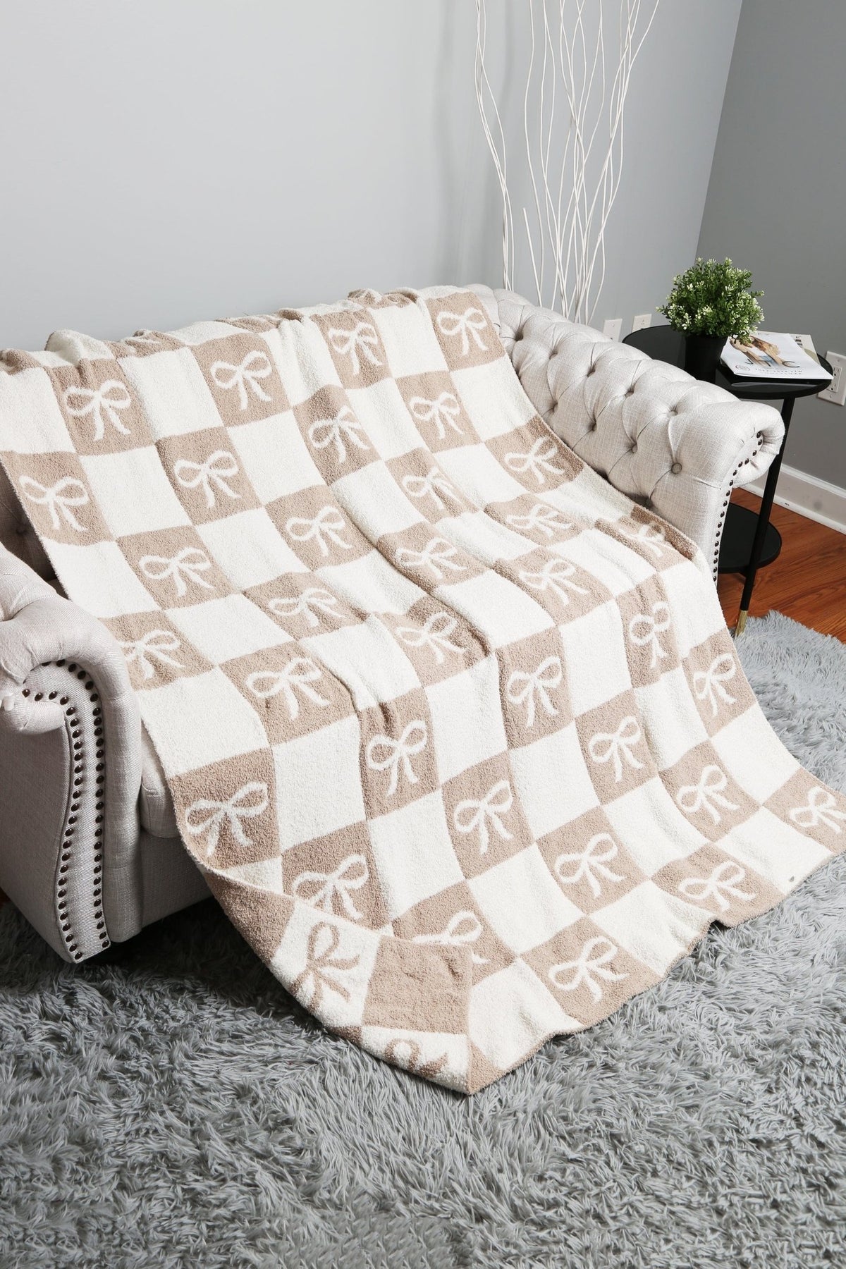 JCL6055 Super Lux Ribbon Checker Blanket - MiMi Wholesale
