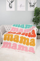 JCL6082 Multicolor Mama Pattern Super Lux Blanket - MiMi Wholesale