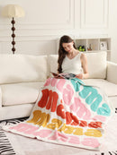JCL6082 Multicolor Mama Pattern Super Lux Blanket - MiMi Wholesale
