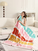 JCL6082 Multicolor Mama Pattern Super Lux Blanket - MiMi Wholesale