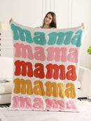 JCL6082 Multicolor Mama Pattern Super Lux Blanket - MiMi Wholesale