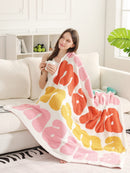 JCL6082 Multicolor Mama Pattern Super Lux Blanket - MiMi Wholesale
