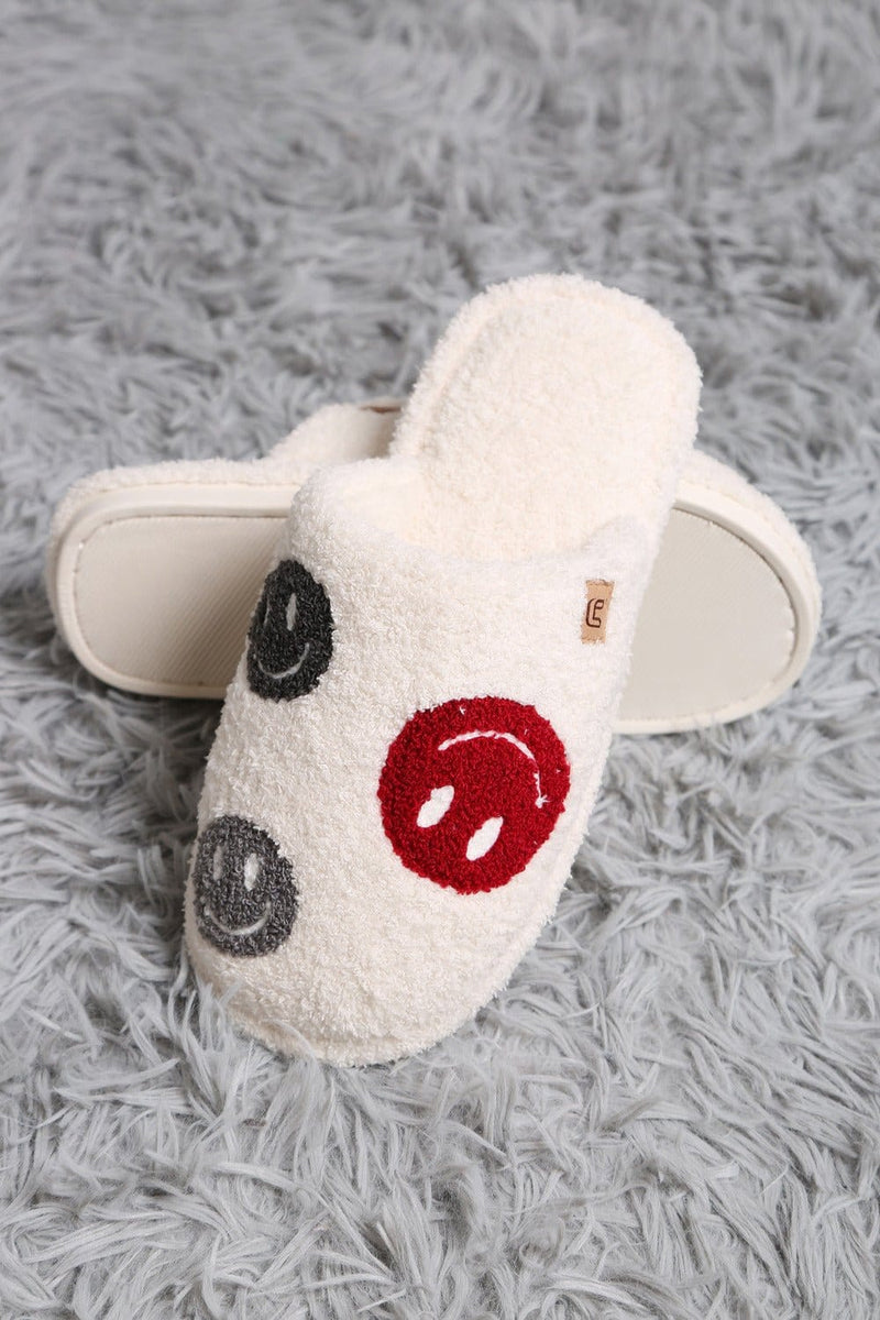 JCL6105 Super Lux Multi Color Happy Face Slippers - MiMi Wholesale