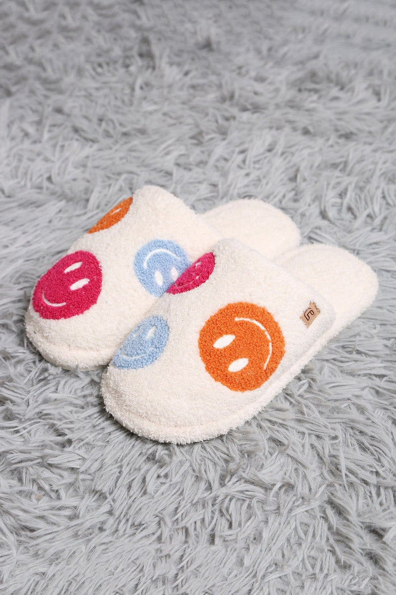 JCL6105 Super Lux Multi Color Happy Face Slippers - MiMi Wholesale