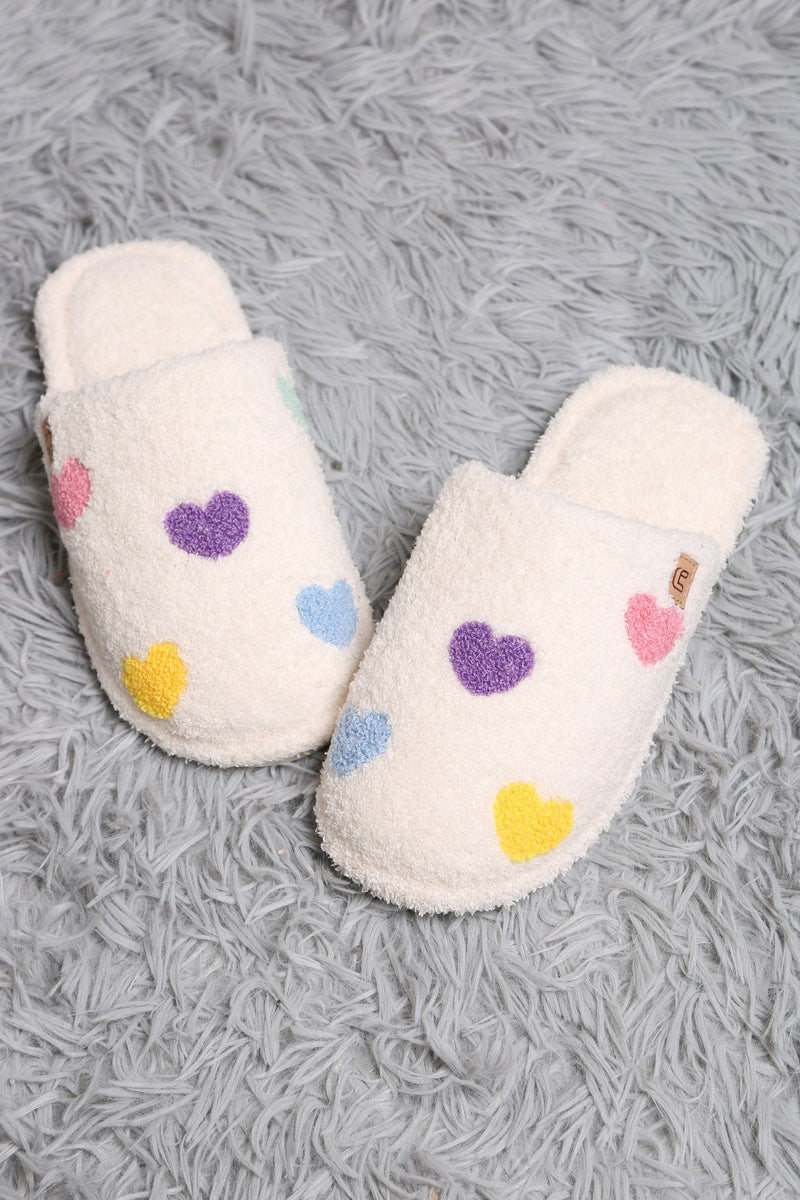 JCL6106 Super Lux Multi Color Heart Slippers - MiMi Wholesale